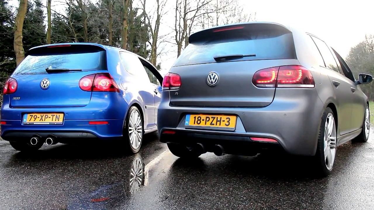 VW Golf Mk5 R32 vs Golf Mk6 R20 with Milltek Exhaust | Lovely Sounds!
