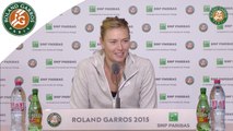 Press conference Maria Sharapova 2015 French Open women's/R128