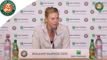 Conférence de presse Maria Sharapova - Roland Garros 2015 1er T