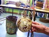 Nancy Today: cedar bark weaving ASMR weaving basketmaking (basket making tutorial)