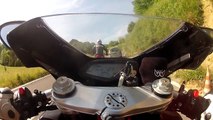 MV Agusta F3 675 on board GoPro HD vs Ducati Hypermotard