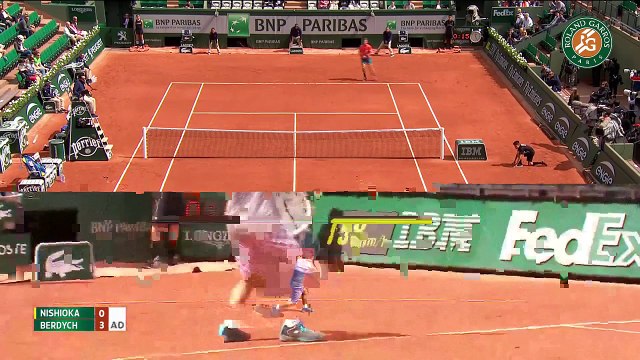 Tomas Berdych v. Yoshihito Nishioka 2015 French Open Men's R128 Highlights - ateeksheikh