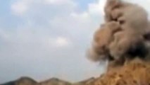 عاصفة الحزم السعودية الخليجية تقصف مواقع الحوثيين في جبل دخان