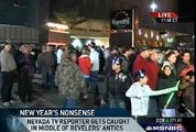 Reporter Heckled, Kissed, Mooned During New Year's Broadcast