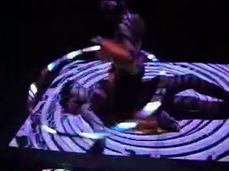 Swirl girls on interactive video - burning man