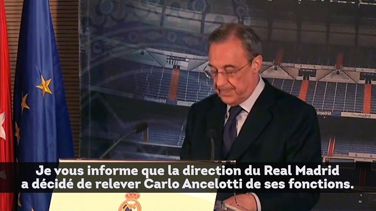 Florentino Pérez annonce le départ de Carlo Ancelotti !