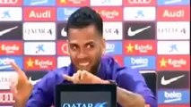 Dani Alves mocks Cristiano Ronaldo 'Calma Celebration' at the press conference