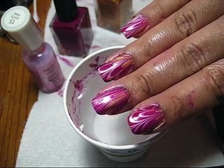 Water Marble Nail Art Tutorial