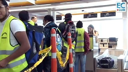 Simulacro en el nuevo aeropuerto de Quito