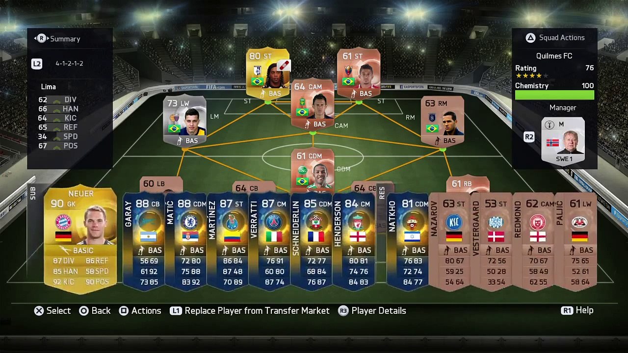 FIFA 15 Ronaldinho road to retirement #1 part 2