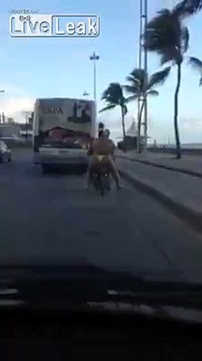 Bikini babe on a scooter