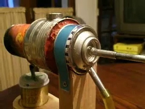 Motor Stirling hecho en casa - Desplazador horizontal