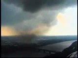 Massive Tornado Raw Power Sucks Up Water, Springfield, Massachusetts Connecticut River footage