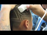Mohawk and faded star hair design Haircut peanut clipper Whal video