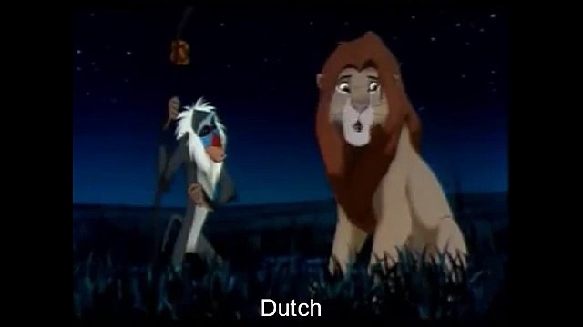 Lion King - Simba's Return One Line Multi 23 Versions (Re-up w/ Croatian and Korean)