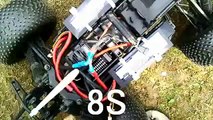 HPI Savage Flux HP with 8s LIPO, standing double backflip!!! :D