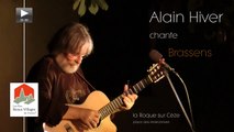 Alain Hiver chante Brassens place des Marronniers la Roque sur Cèze Gard