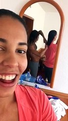 Duda, parceira de Elize Maia, cumpre promessa e corta o cabelo