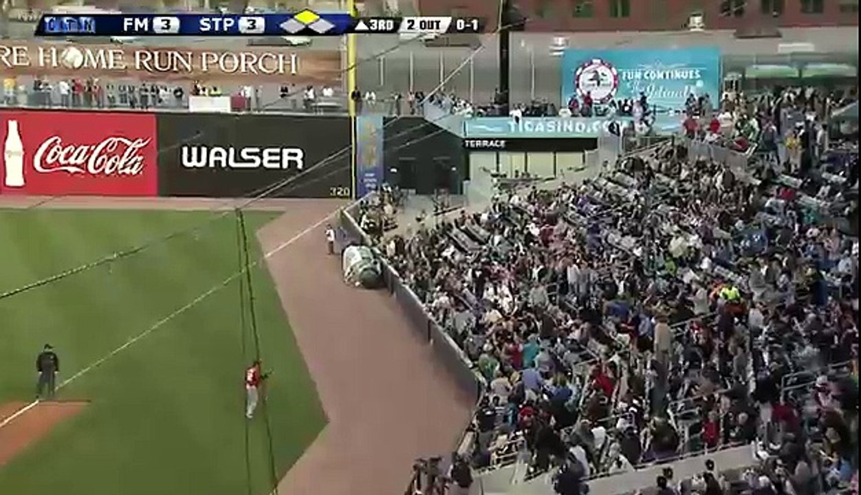 Amazing One-Handed Catch of Flying Bat by a Fan