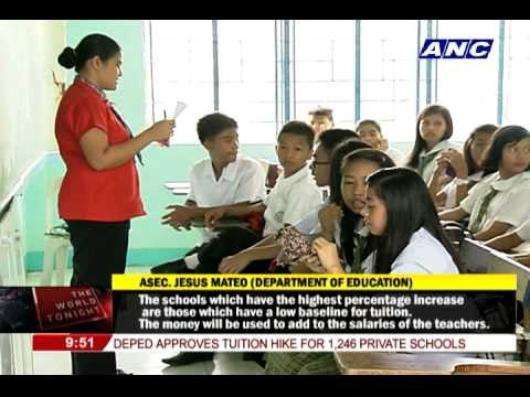 DepEd approves tuition hike for 1,246 private schools
