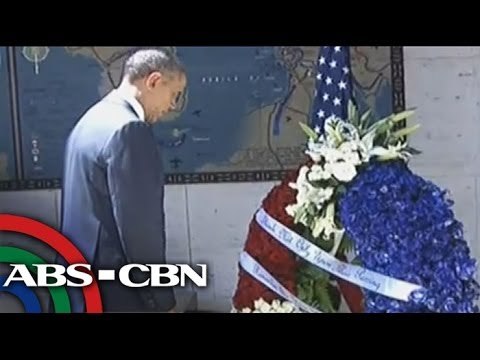 Wreath laying ceremony at American Cemetery