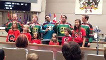 Calgary mayor loses Ducks-Flames bet, has to sing 'Let It Go' from 'Frozen'