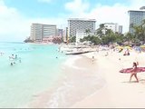 Waikiki beach scene, Honolulu Hawaii