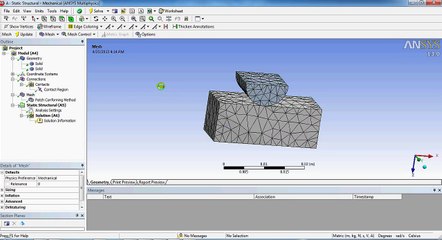 ANSYS'13: Hertzian contact stress