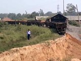 Chinese steam - Xingyang narrow gauge train offloads clay