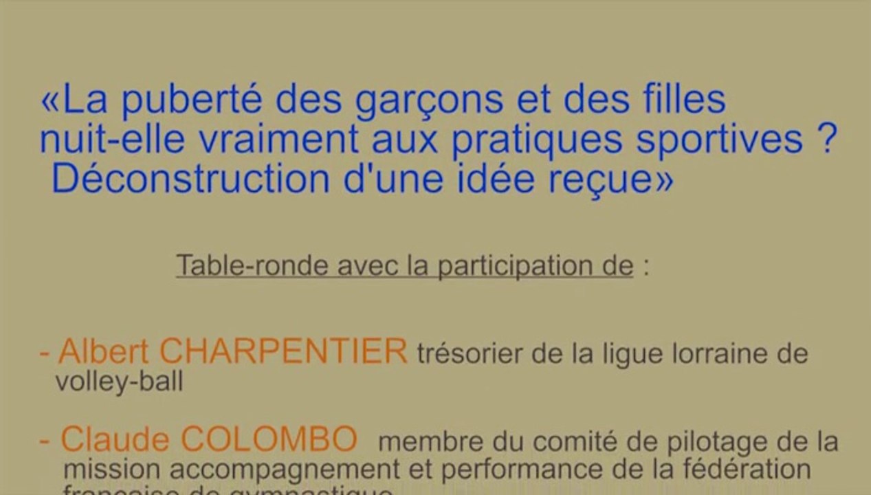 Table ronde : La puberté des garçons et des filles nuit-elle vraiment aux pratiques sportives ?