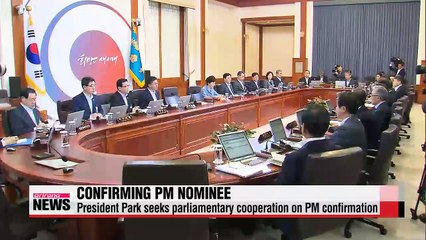 President Park urges parliament to confirm PM nominee