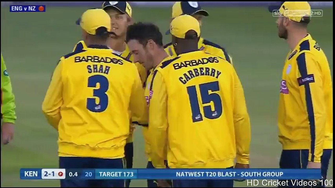 Will Smith 3 wickets vs Kent l NatWest t20 Blast 2015