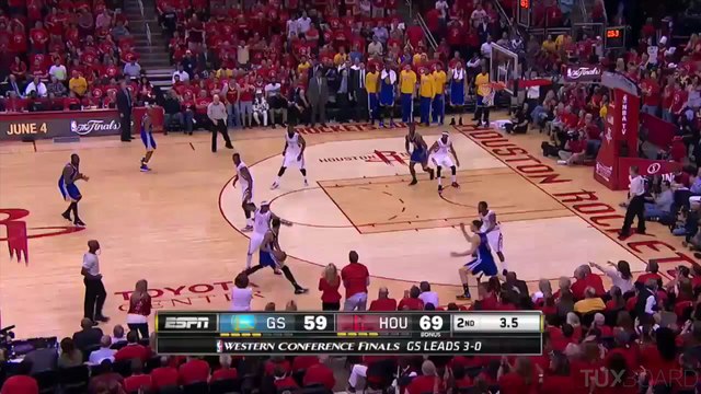 James Harden inscrit un panier de très très loin