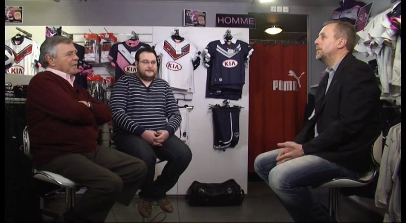 Virage sud - Alain Bauderon avec les supporters