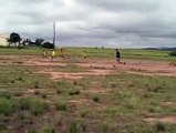 Volunteers Playing Soccer with Orphans in Africa