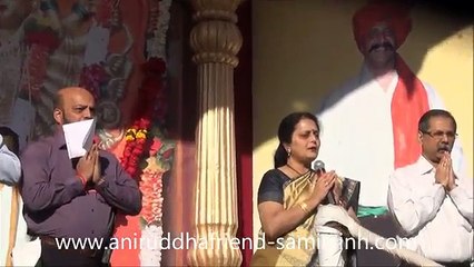 Nandai and Suchitdada offering prayers before the start of the second day of the Medical Camp