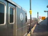 New York City MTA Subway R40S/M (A) Trains at Rockaway Bl