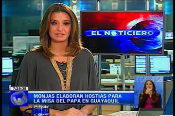 Monjas elaboran hostias para la misa del Papa en Guayaquil