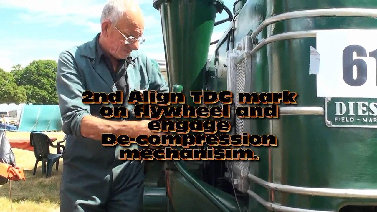 Starting the Field Marshall Tractor.