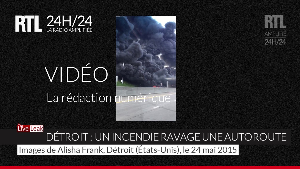 États-Unis  un incendie ravage une autoroute à Détroit