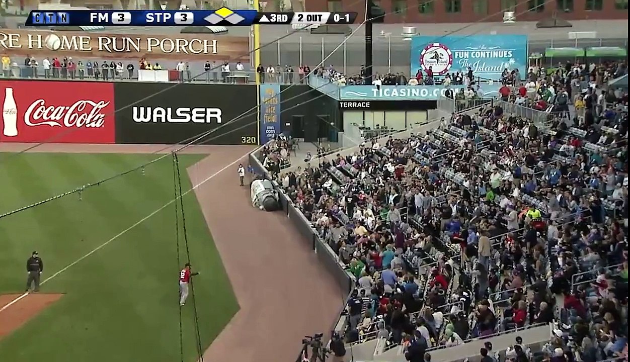 Amazing One-Handed Catch of Flying Bat by a Fan