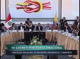 Inauguración de la VII Reunión del Gabinete Binacional de ministros Perú-Ecuador.