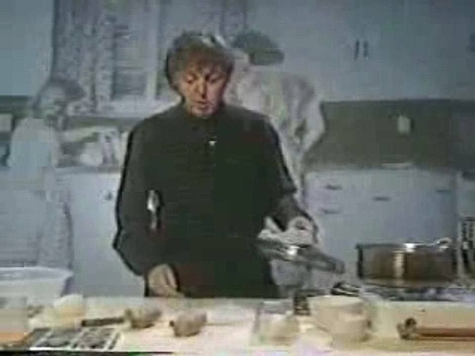 Paul McCartney making mashed potatoes