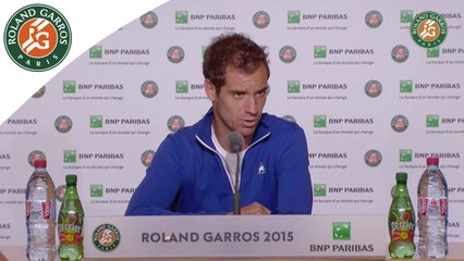 Conférence de presse Richard Gasquet / 1er Tour Roland-Garros 2015.