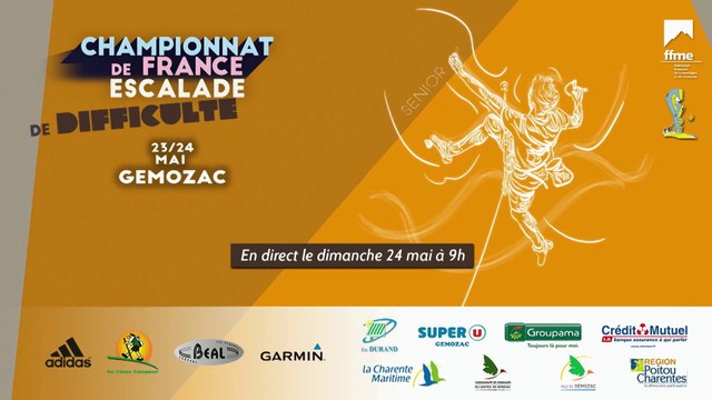 Championnat de France d'escalade de difficulté 2015 (Gémozac) / Demi-finales (REPLAY)