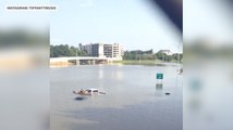 Social video captures vast Houston flooding