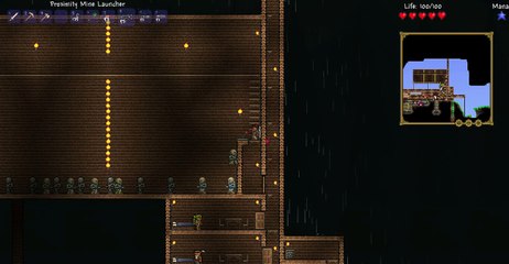 Terraria: Grenade launcher, Proximity Mine Launcher and the Rocket Launcher.