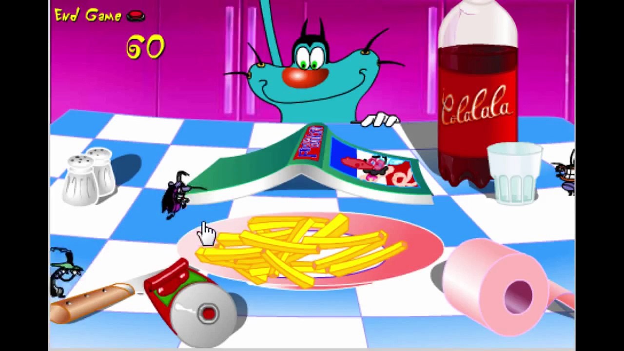 Cartoon Network Games: Oggy And The Cockroaches - Oggy's Fries [Full Gameplay]