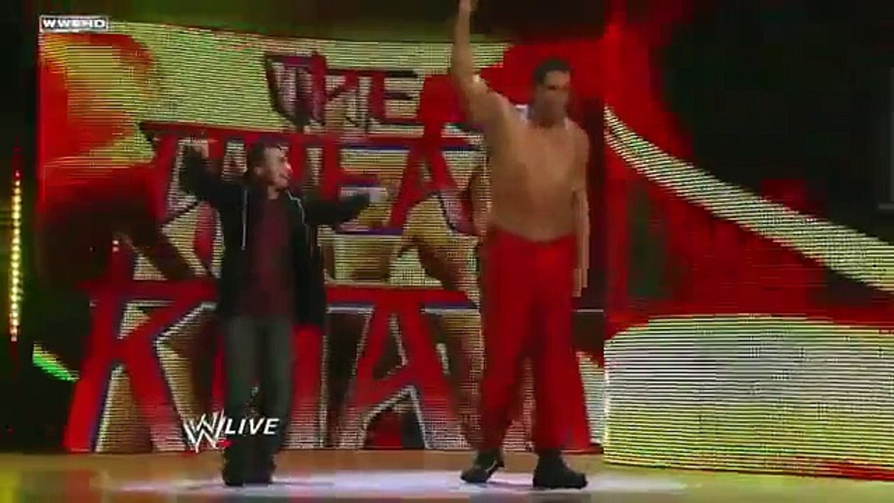 WWE Raw Valintine Day Khali Kiss Cam with the WWE Universe and Ariel Winter