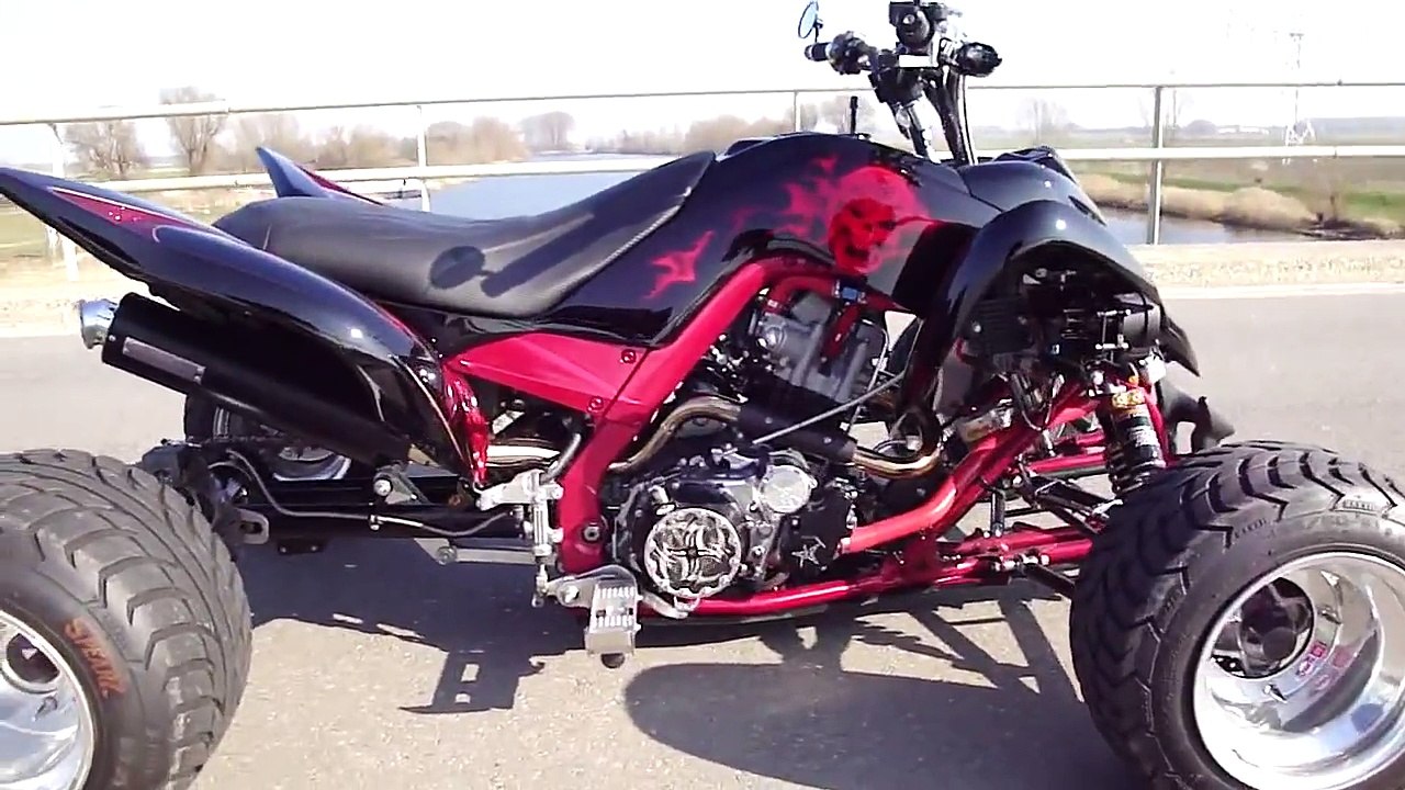 Tjobsters airbrushed Yamaha Raptor 700 734R Walkaround